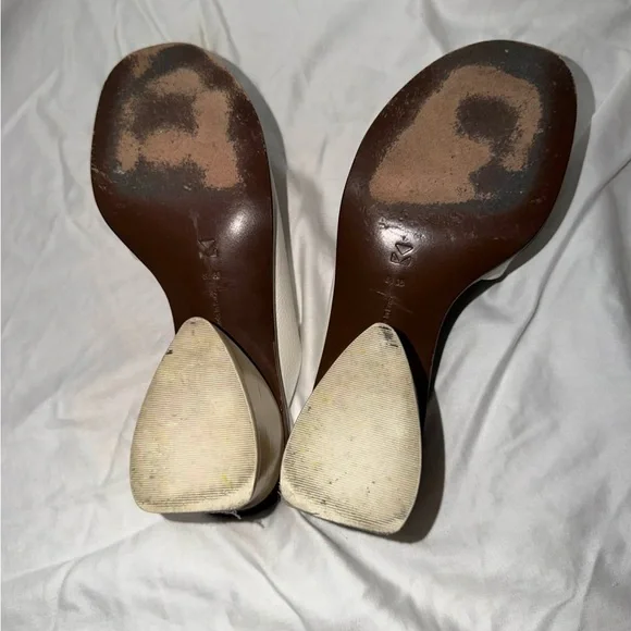 Mercedes Castillo Leather Mule Heels Size 8 - Picture 7 of 7